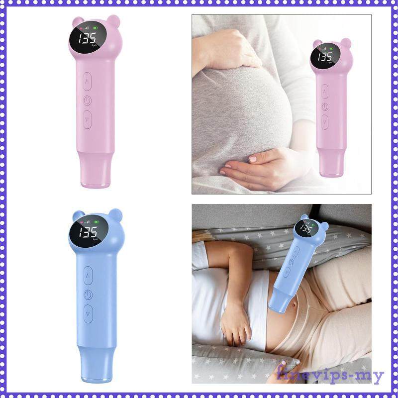READY STOCK!!! Intelligent Noise Reduction Fluctuation Portable Reminder Baby Monitor Fetal Heartbeat for Baby
