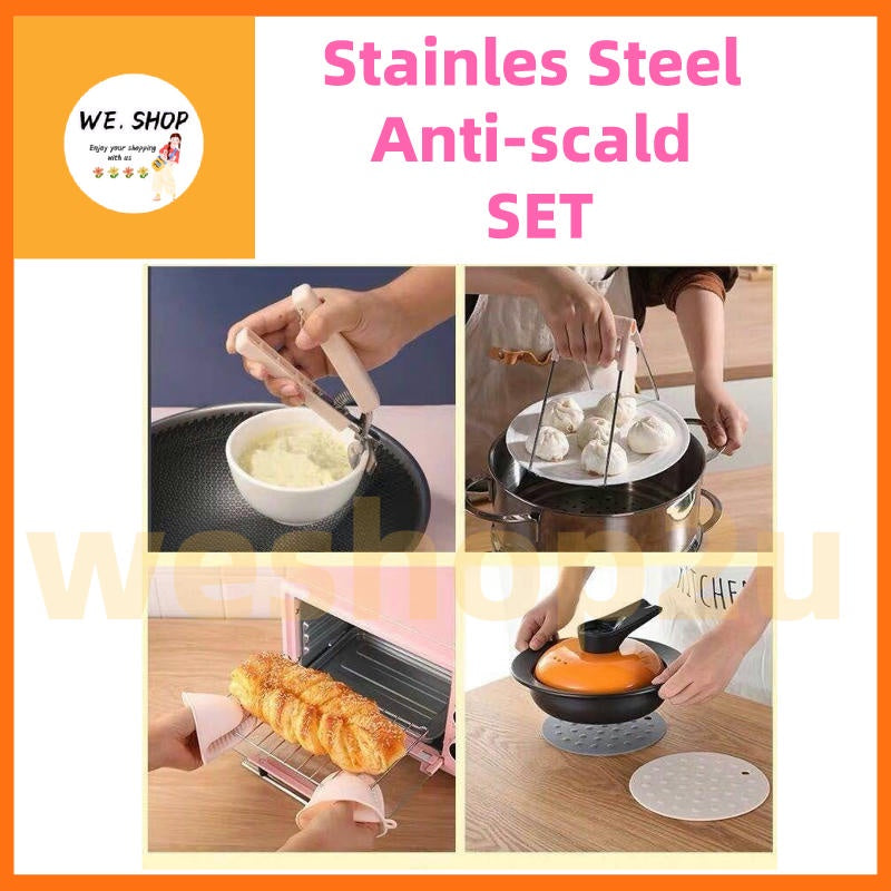 READY STOCK!!!Anti-scalding Non-slip Bowl Clamps Dishes Clamps Anti-scald Gloves 防烫防滑取碗夹 取盘夹 高温防手套