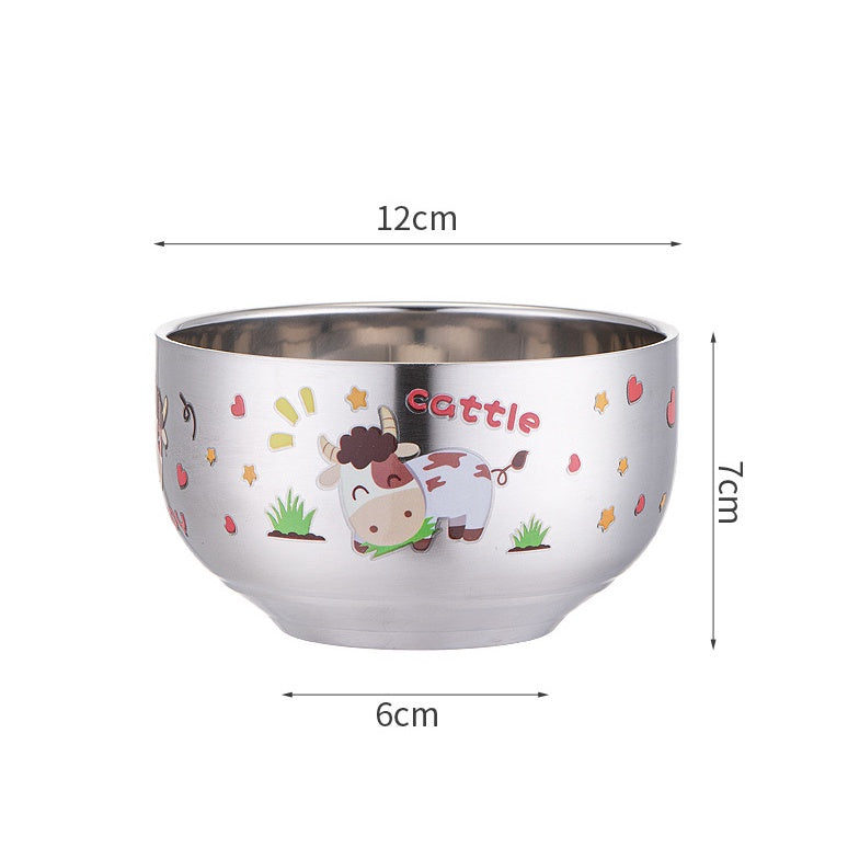 READY STOCK!!!304 Stainless Steel Cartoon Cutie Family Child Bowl 304不锈钢碗家庭碗