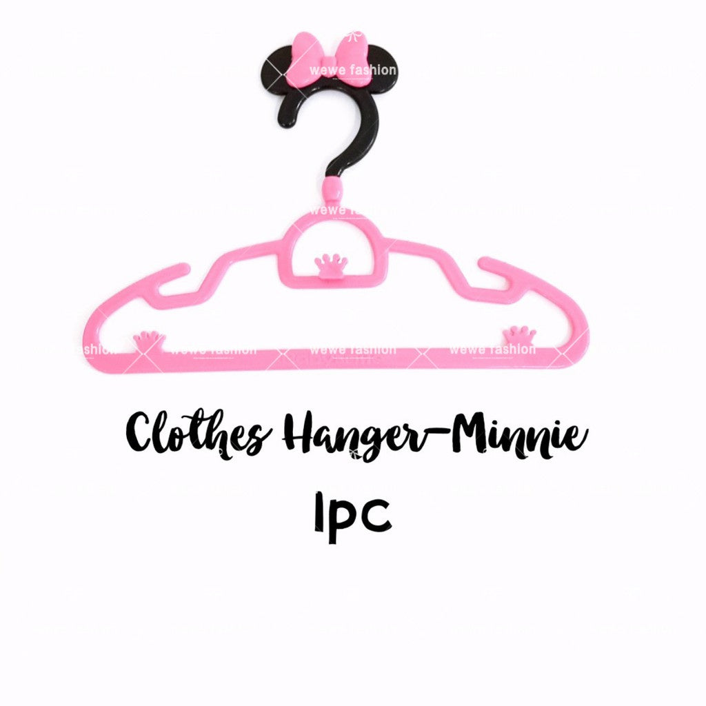 READY STOCKS!!!Mickey Kitty Pooh Cartoon Baby Kids Plastic Clothes Hanger卡通衣挂