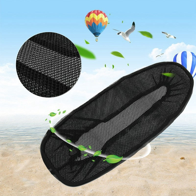 【ReadyStock】New Black Motorcycle Electric Bike Net Seat Cover Mesh Cooling Protector Cushion High Quality