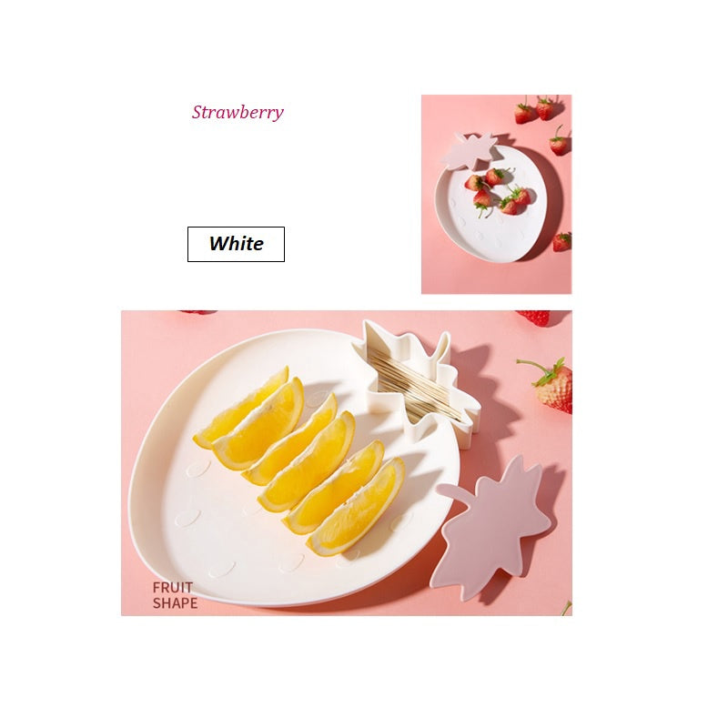 READY STOCK!!!Cute Carrot Clouds Strawberry Shape Plastic Snacks Fruit Plate