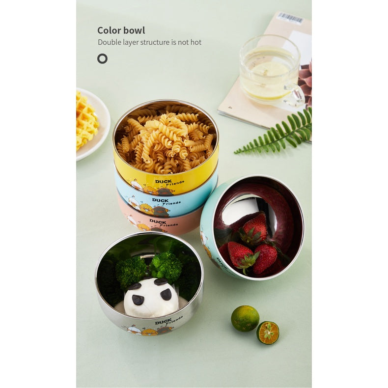 READY STOCK!!!304 Stainless Steel Cartoon Cutie Family Child Bowl 304不锈钢碗家庭碗