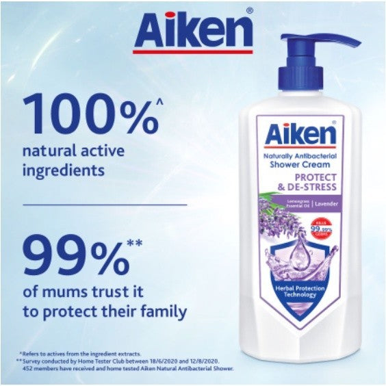 (FREE SHIPPING NO SBH/SRW) AIKEN Naturally Antibacterial Shower Crème Mandian Badan 950g