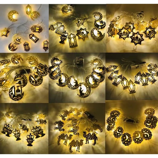 "Lampu Raya Ramadan 1.65m - 10 LED Lights | Hiasan Hari Raya Decoration Lamp for Festival & Home Decor"