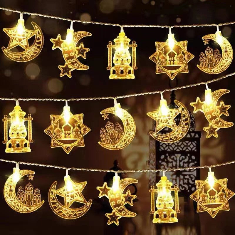 "Lampu Raya Ramadan 1.65m - 10 LED Lights | Hiasan Hari Raya Decoration Lamp for Festival & Home Decor"