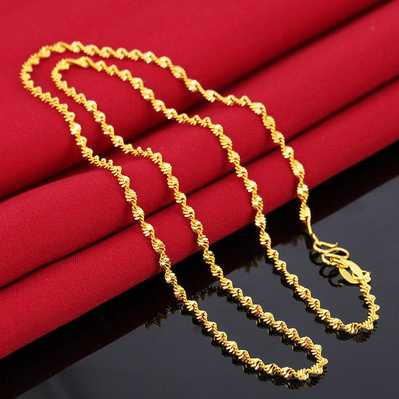 (READYSTOCK) Rantai Leher Emas Gold Necklace 45cm | Brass Gold Plated | Fashion Jewelry Aksesori Wanita Perhiasan NL0039