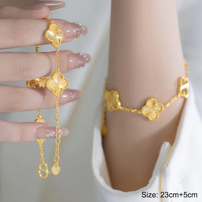(READYSTOCK) Rantai Tangan Emas Gold Plated Chain Bracelet | Gelang Emas | Gold Jewellery Aksesori Perhiasan HL0041