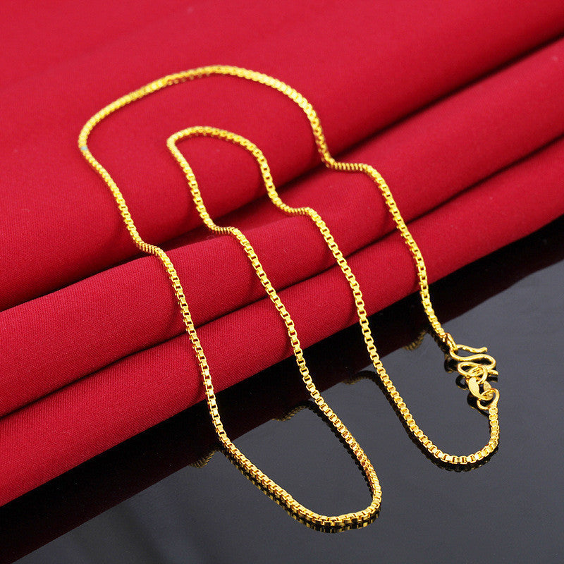 (READYSTOCK) Rantai Leher Emas Gold Necklace 45cm | Brass Gold Plated | Fashion Jewelry Aksesori Wanita Perhiasan NL0039