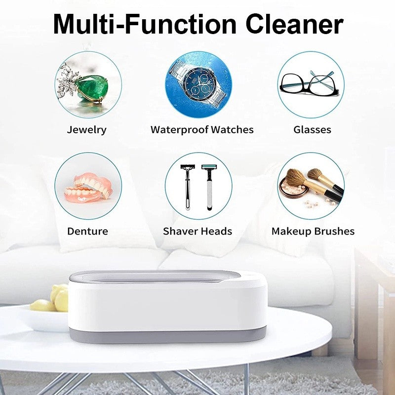 READY STOCK!!! Portable Ultrasonic Cleaner for Cleaning Jewelry Watches Glasses Dentures Coins Razor 超声波清洗机