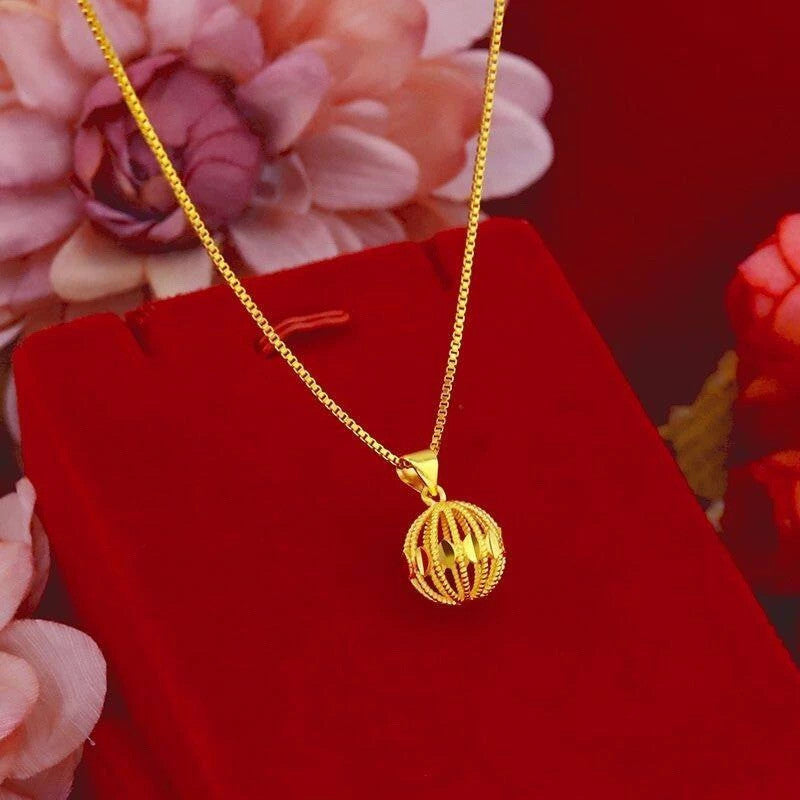 (READYSTOCK) Rantai Leher + Loket Emas Gold Necklace Pendant for Women | Jewelry Aksesori Perhiasan Emas Fashion NL0038