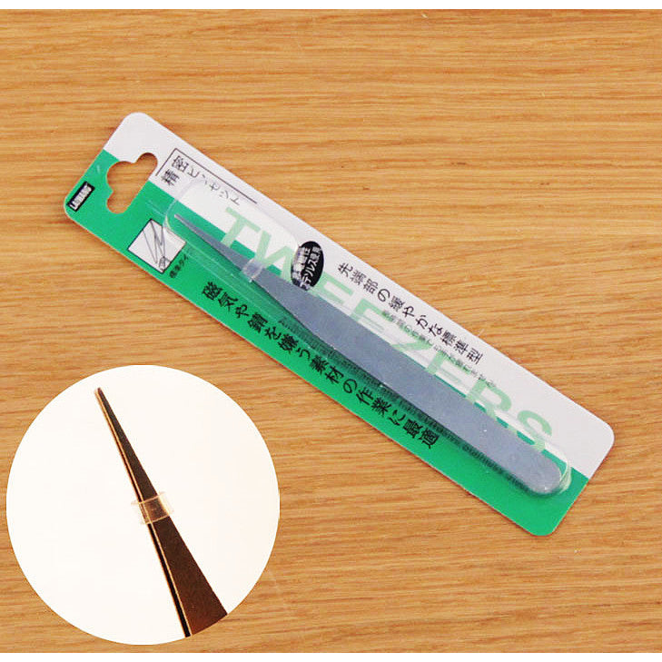 READY STOCK!!! 10cm Stainless Steel Tweezers Precision Beauty Special Tweezers Elbow for Repair Eyelash Grafting 不锈钢镊子