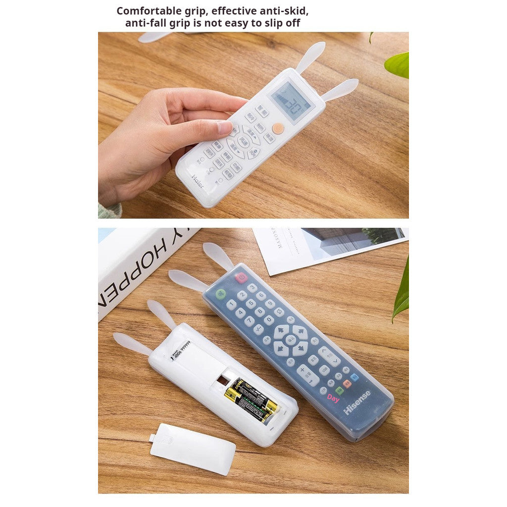 READY STOCK!!! Cartoon Rabbit Ear Silicone Transparent/Luminous Remote Control Cover Waterproof Dust proof Case 兔子遥控器防尘罩