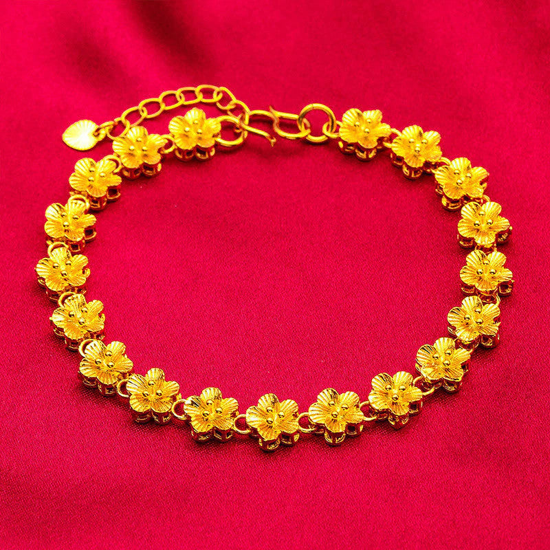 (READYSTOCK) Rantai Tangan Emas Gold Plated Chain Bracelet | Gelang Emas | Gold Jewellery Aksesori Perhiasan HL0041