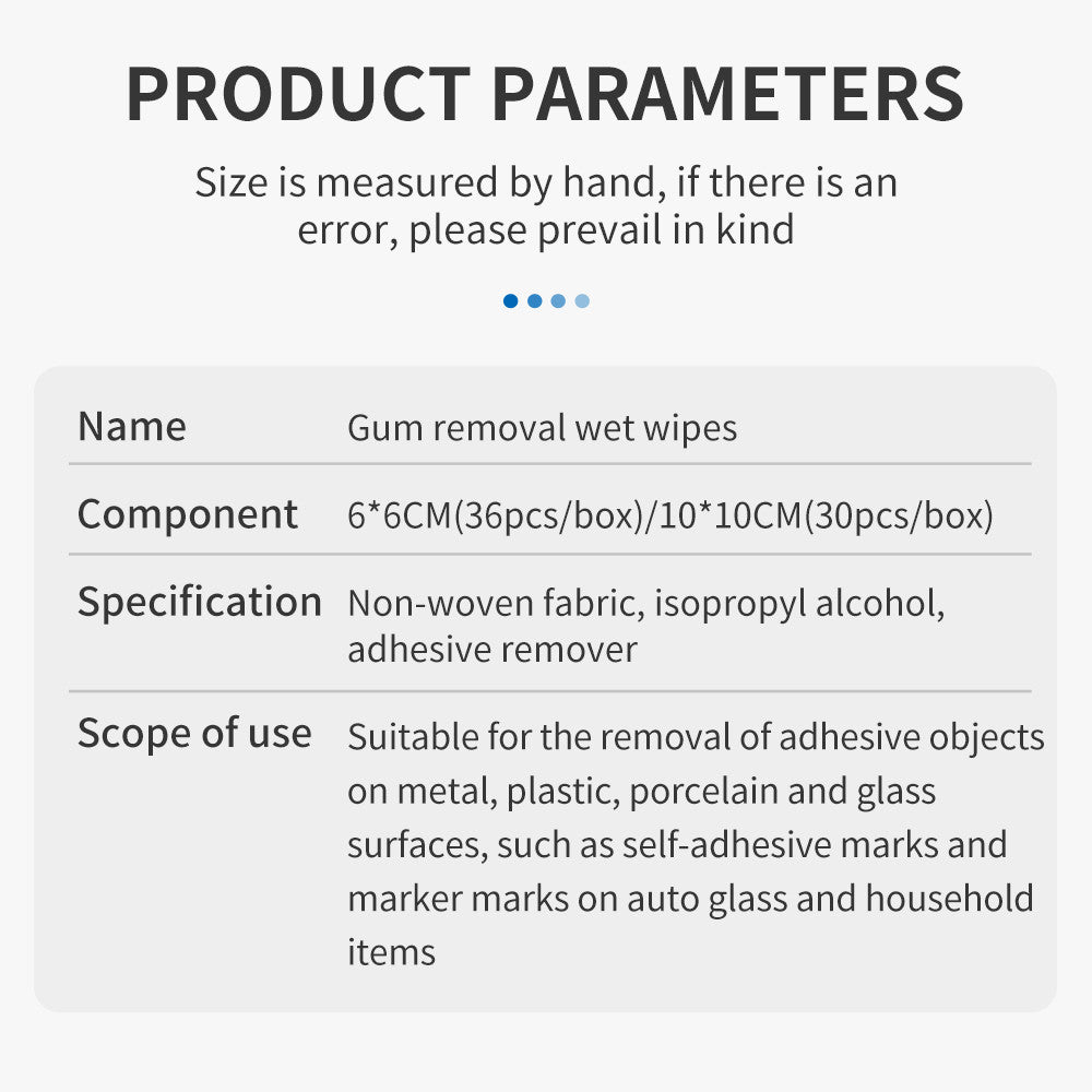 READY STOCK!!! 36pcs/Box Glue Removal Wipes Sticker Removal Wipes For Metal Plastic Glass Offset printing 除胶湿巾