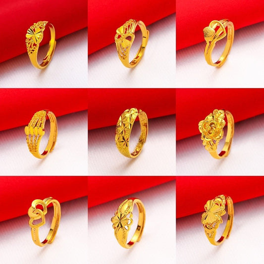 (READYSTOCK) Cincin Emas Gold Plated Wanita | 2025 New Style Adjustable Opening Ring | Fashion Jewelry Perhiasan GR0040