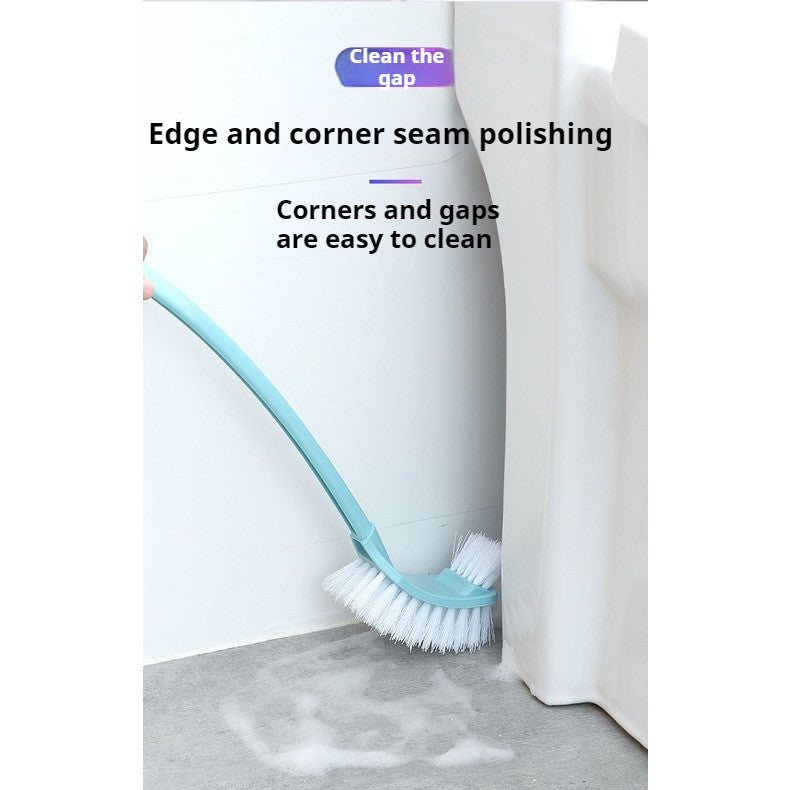 【READY STOCK】Long Handle Double-Head Curved Toilet Brush | Bathroom Cleaning Brush | Dead Corner Cleaner Tool 长柄双头弯曲马桶刷