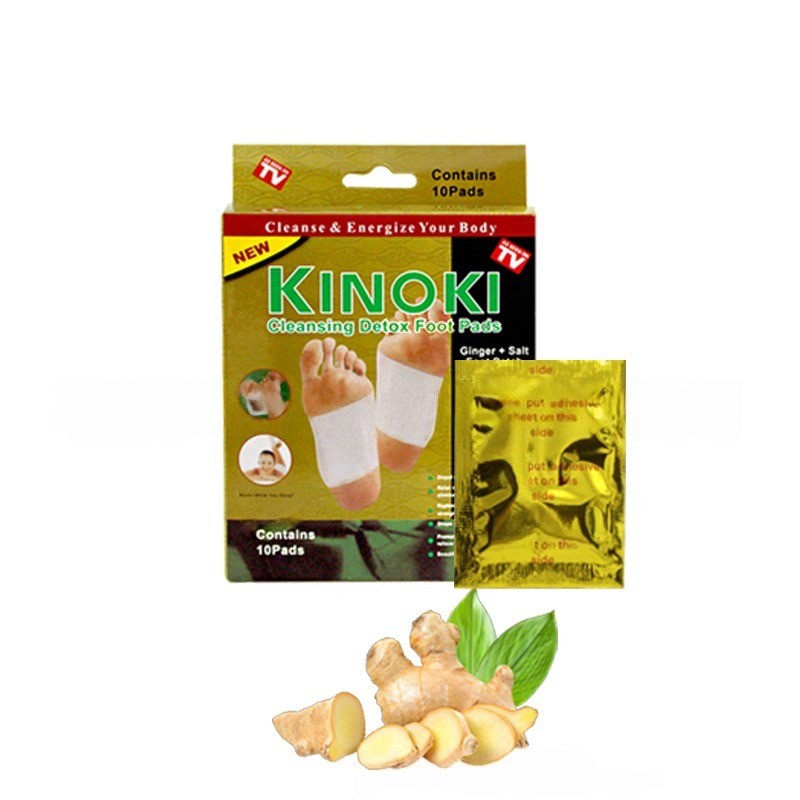 【READY STOCK】KINOKI Detox Foot Pad Cleansing Herbal Patch for Body Toxin Removal Foot Patch for Sleep & Circulation 艾草足贴