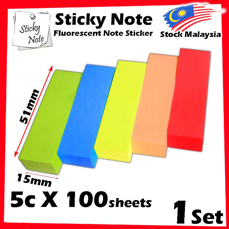 Sticky Note Memo Pad Fluorescent Note Sticker Post It Sign Here Sticky Notes