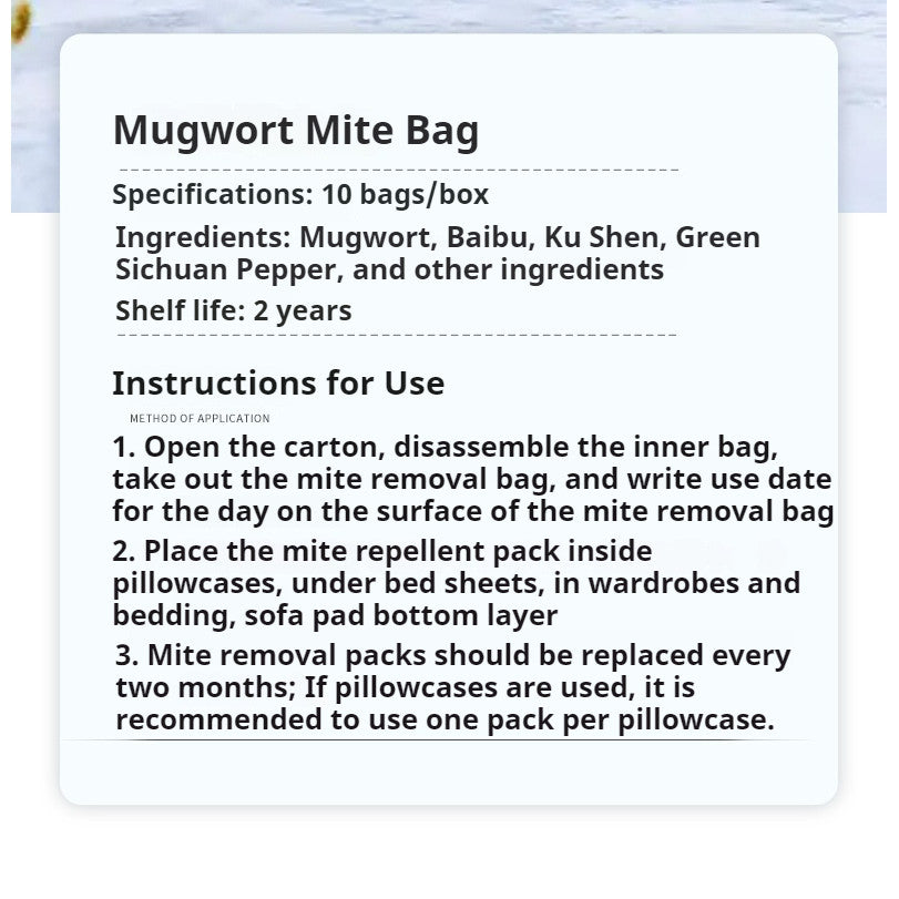 READY STOCK‼️Natural Herbal Mite Bag | Anti-Mite Dehumidifying Sachet | Wardrobe Bed Mattress Mite Removal Freshener 除螨包