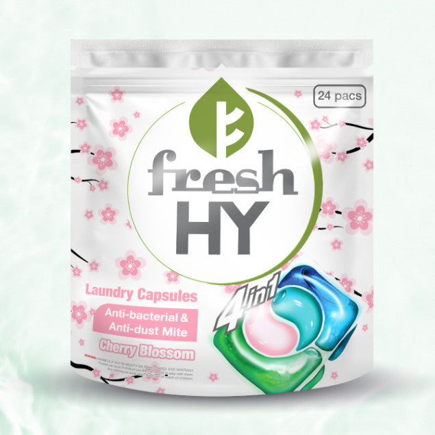 READY STOCK!!! Fresh Hy 4 In 1 Laundry Capsules (10ml x 28 Pcs) / Refill (10ml x 24 Pcs)