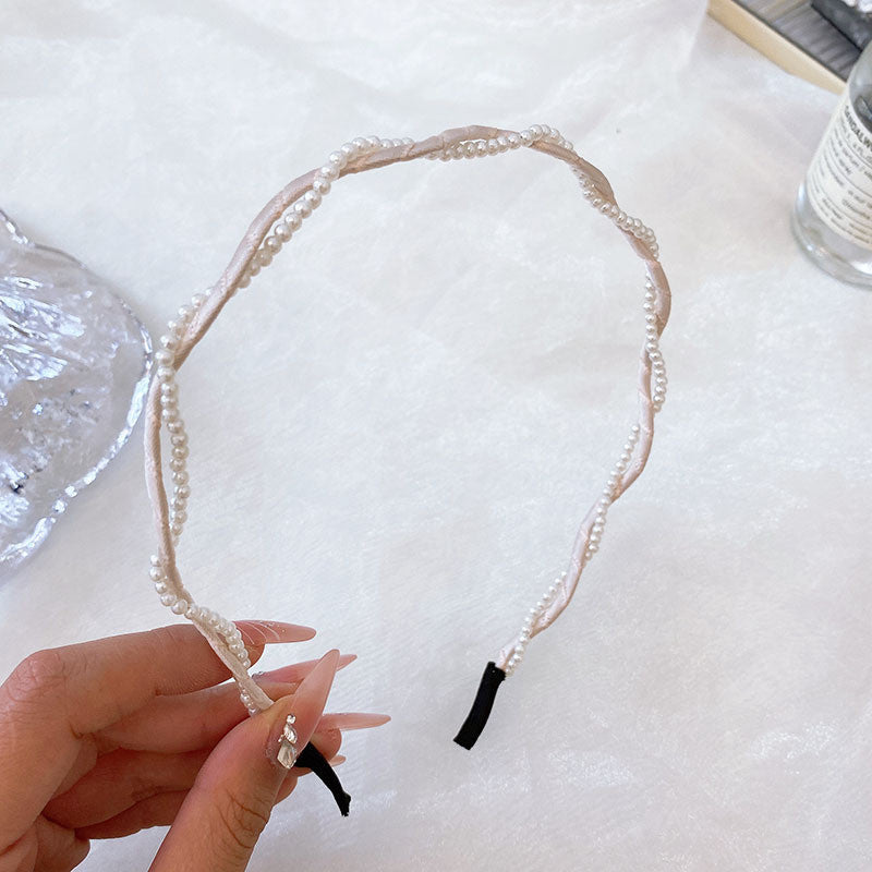 Elegant Pearl Hair Band | Wavy Hair Hoop for Women | Stylish & Comfortable Headwear - HH03 优雅珍珠发箍 女士波浪发带 | 时尚舒适头饰
