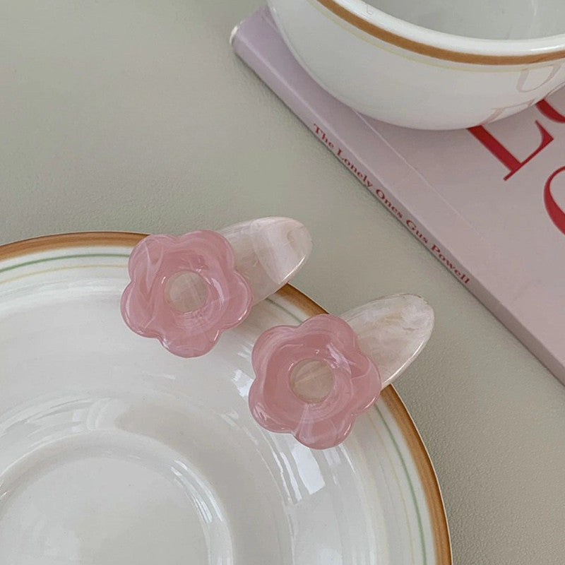 Vintage Jelly Love Scratch Clip | Large Heart-Shaped Crab Hair Claw | Fashionable Headdress for Women - ZJ048 复古果冻爱心发夹