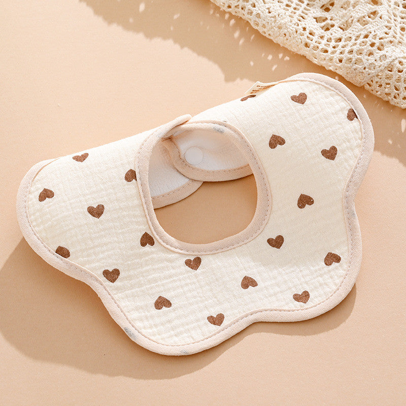 【READY STOCK】Baby Crepe & Knitted Bib Waterproof Baby Bibs 360 Degree Bib Newborn Kids Feeding Baby Saliva Towel-9627