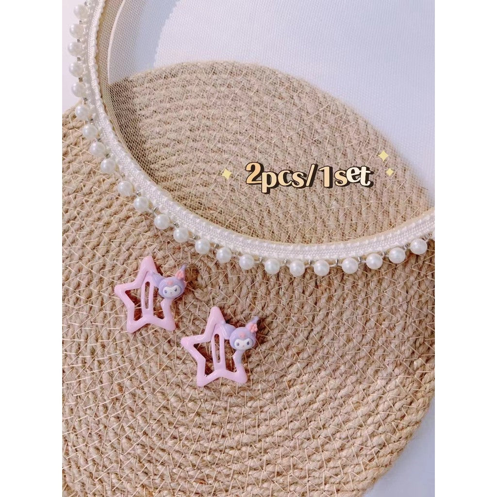 5Pcs/Set Cartoon Hairpins For Baby Girls Cute Flower Hair Clips Animal Mini Hairclips Kids-CSW1015