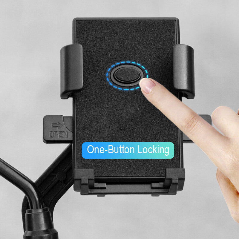 READY STOCK‼️ Motorcycle Phone Holder | 360° Rotation | Side Mirror & Handlebar Mount | 摩托车手机支架 | 360° 旋转 |