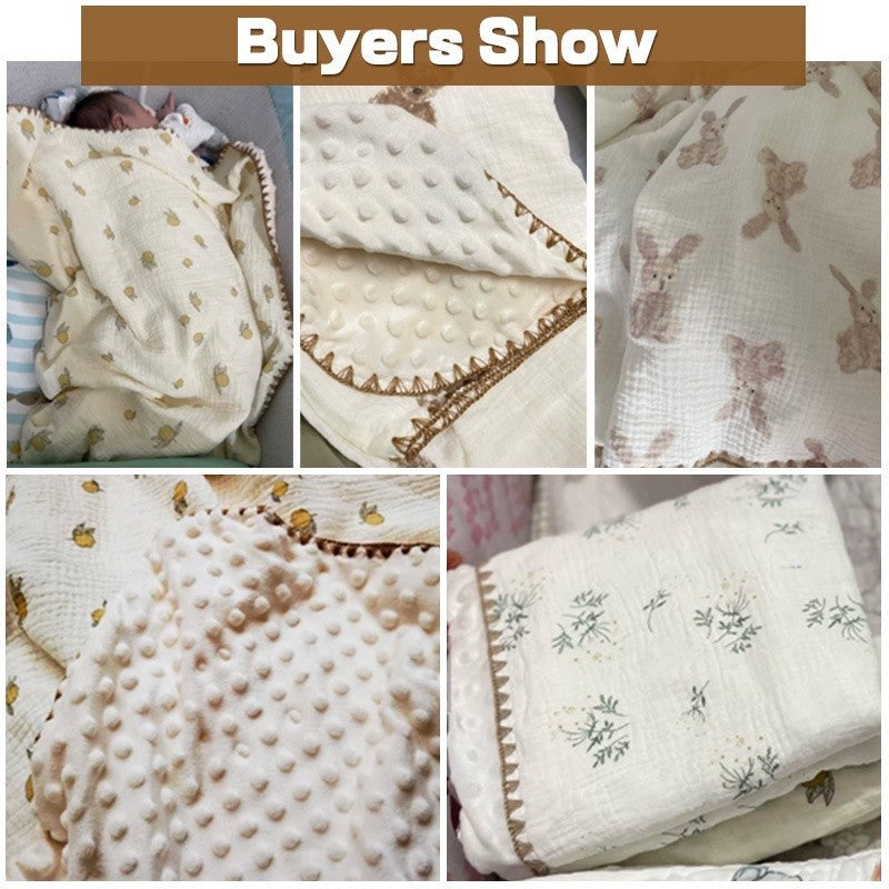 READY STOCK‼️ Newborn Baby Blanket | 100% Cotton | Soft & Skin-Friendly | 100*100cm | 新生儿纯棉盖毯 | 柔软亲肤