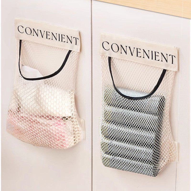 【READY STOCK】Hanging Mesh Storage Bag | Single-Layer Closet Organizer | Dustproof Underwear Bra Socks Storage 悬挂式收纳网兜 C1