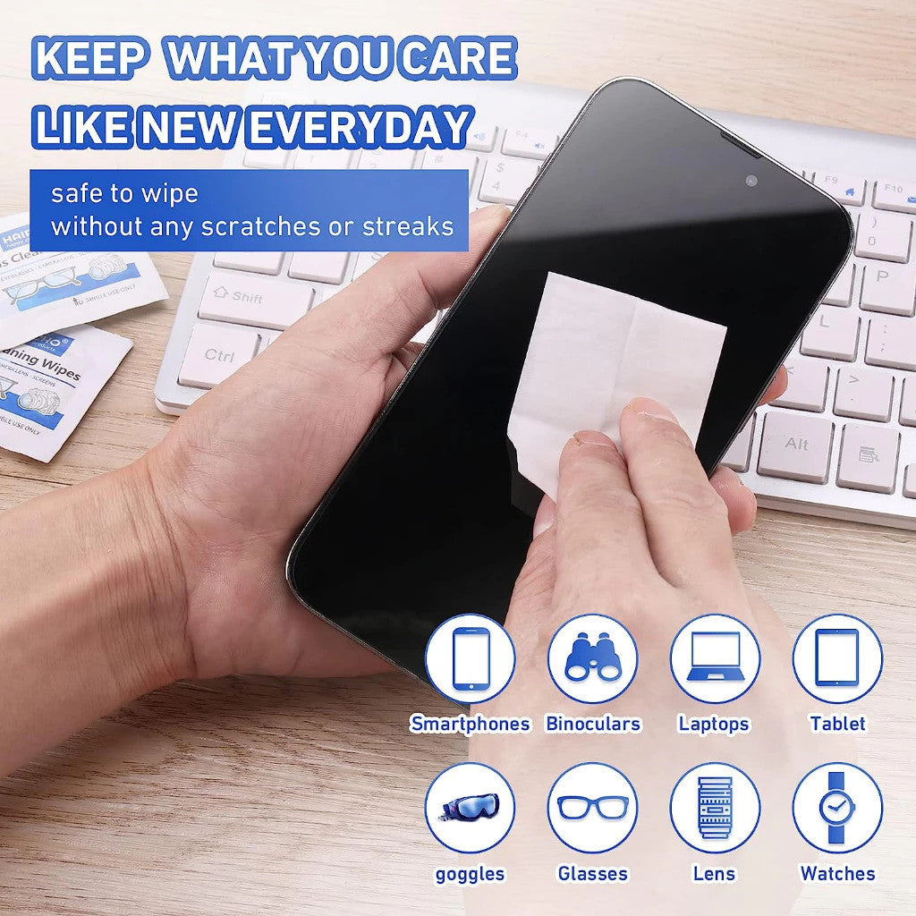 READY STOCK!!! Anti-Fog Wipes for Glasses | Lens Cleaning Wipes | Spectacle & Phone Screen Wipes 防雾眼镜湿巾 | 镜片清洁湿巾