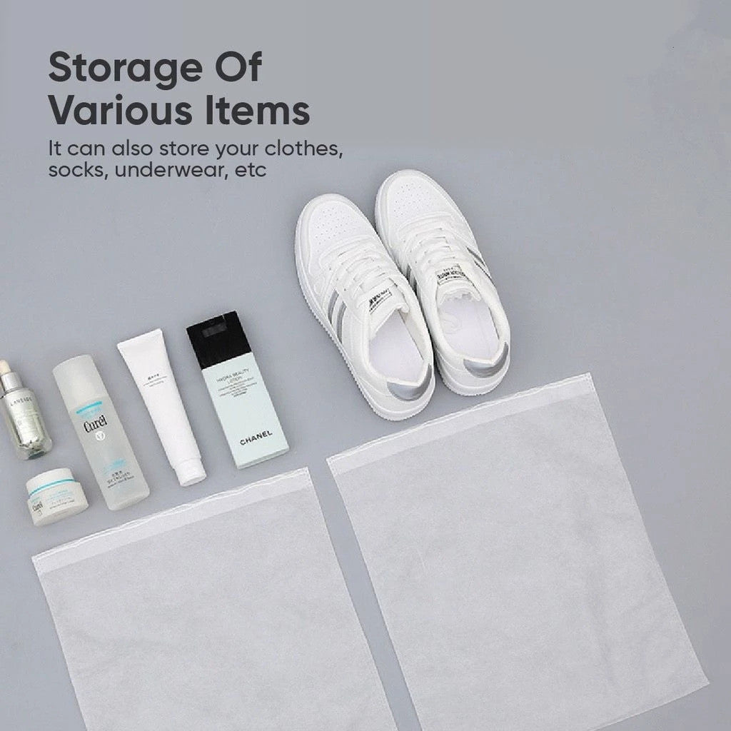 (READYSTOCK) Non Woven Shoe Bags Waterproof Drawstring Storage Bags Travel Storage Bags Dustproof Shoe Bag 无纺布防水鞋袋