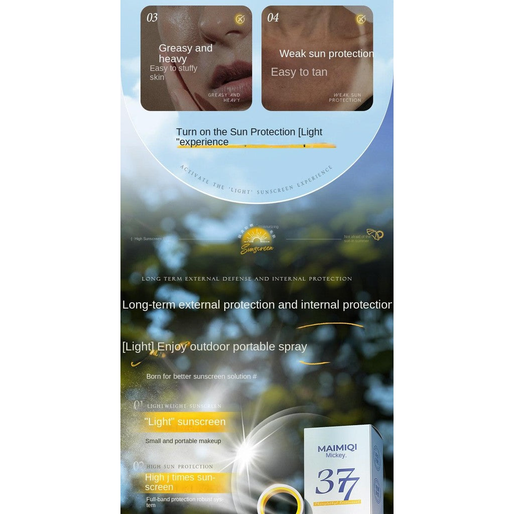 【READY STOCK】Whitening & Anti-Aging Sunscreen Spray| Multi-Effect UV Protection Isolation Mist| Lightweight Skin美白抗皱防晒喷雾