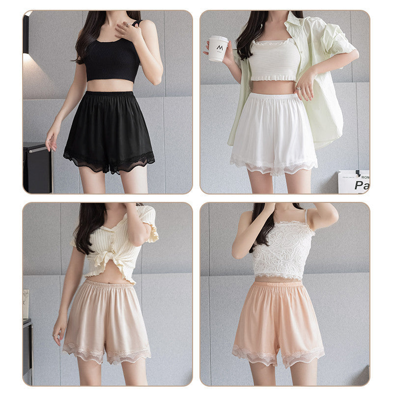 【READY STOCK】Lace Safety Shorts – Anti-Exposure Undershort, Breathable Inner Pants for Skirts & Dresses A710 蕾丝防走光安全裤