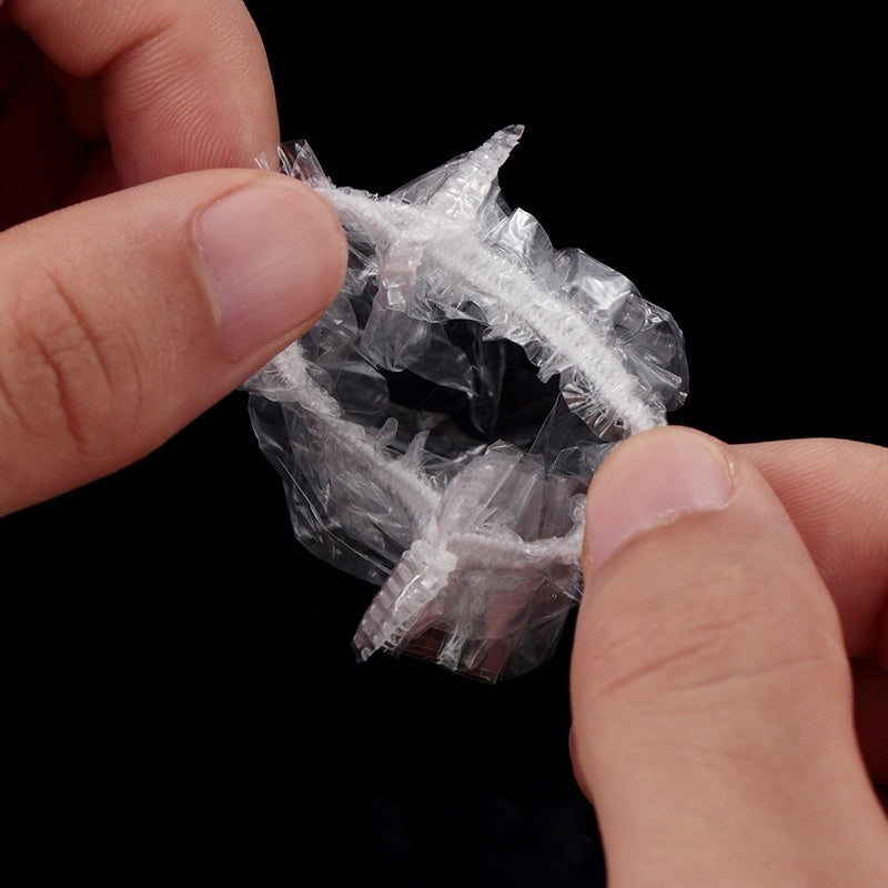 READY STOCK!!! 100PCS Disposable Ear Care Protector Covers Shower Caps For Ears Clear 透明防水浴帽 耳罩