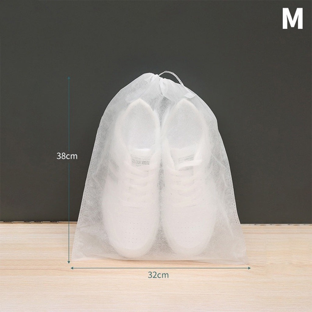 (READYSTOCK) Non Woven Shoe Bags Waterproof Drawstring Storage Bags Travel Storage Bags Dustproof Shoe Bag 无纺布防水鞋袋