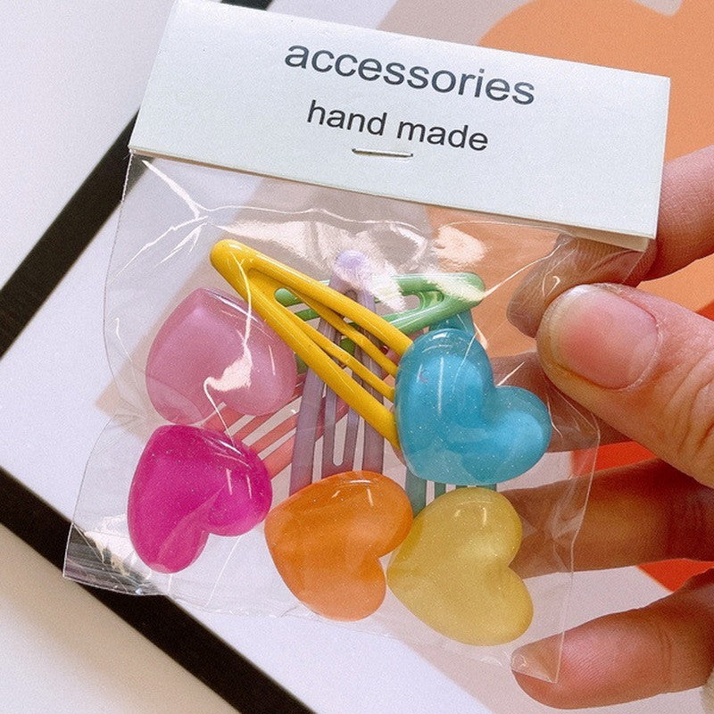5Pcs/Set Cartoon Hairpins For Baby Girls Cute Flower Hair Clips Animal Mini Hairclips Kids-CSW1015
