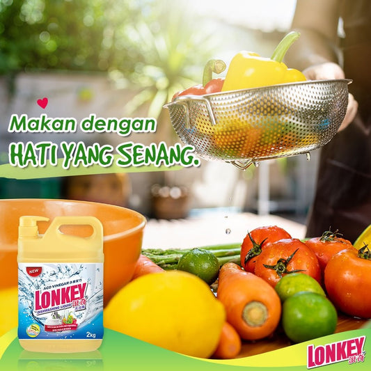 【READY STOCK】Lonkey Dishwashing Liquid 900g Aloe Vera/Aco Vinegar/Anti-Bacterial