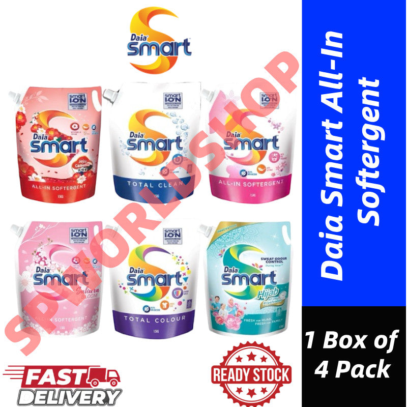 READY STOCK!!! Daia Smart All-In Softergent (3.2kg) 1 Box of 4 Pack