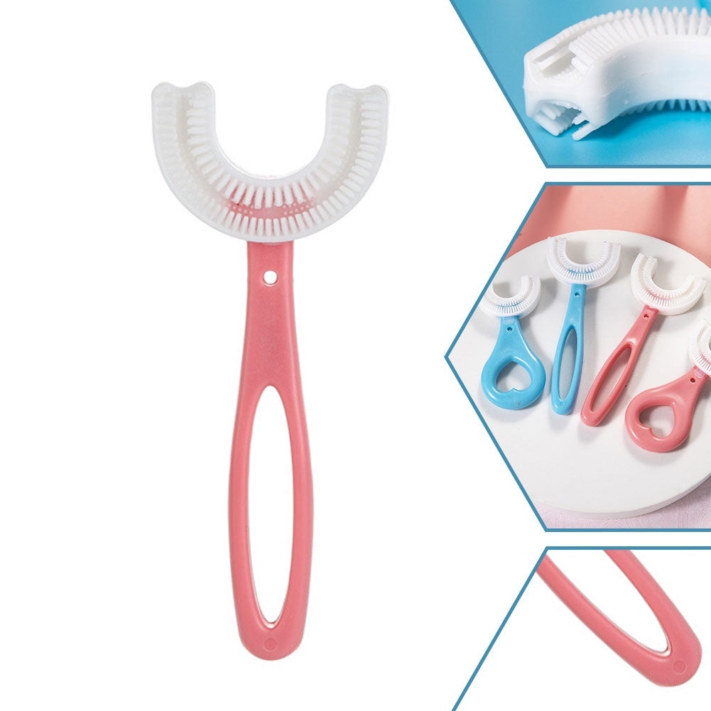 READY STOCK‼️ U-Shape Kids Toothbrush | Soft Silicone Brush for 2-6 / 6-12 Years 儿童U型牙刷 | 软硅胶刷头