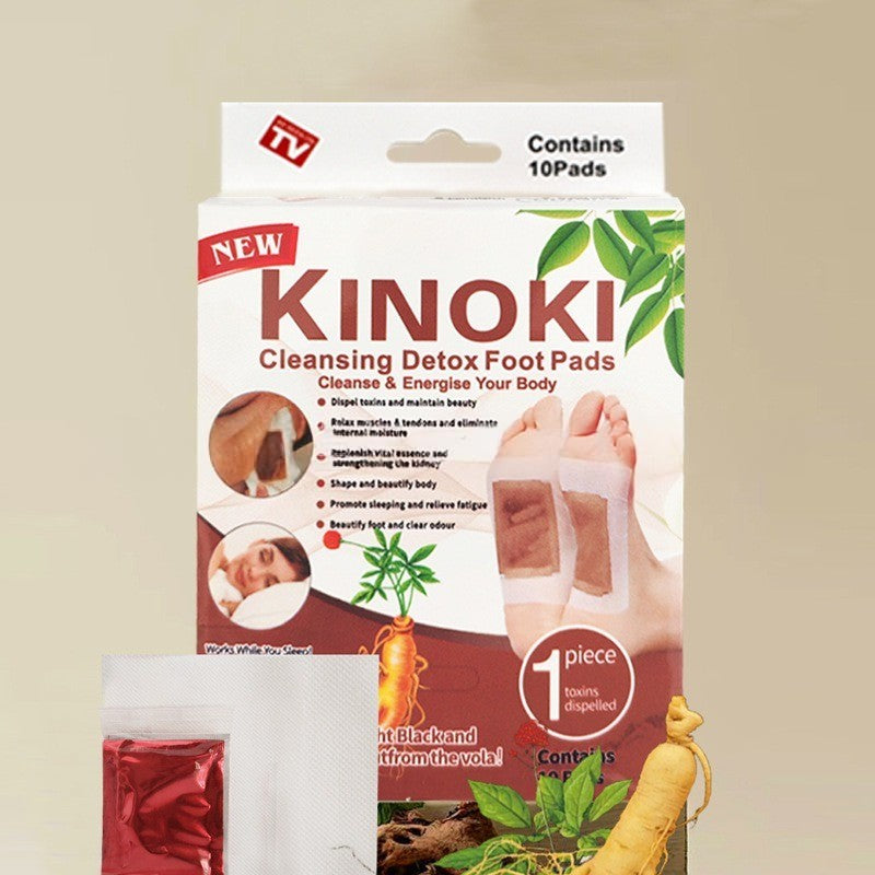 【READY STOCK】KINOKI Detox Foot Pad Cleansing Herbal Patch for Body Toxin Removal Foot Patch for Sleep & Circulation 艾草足贴