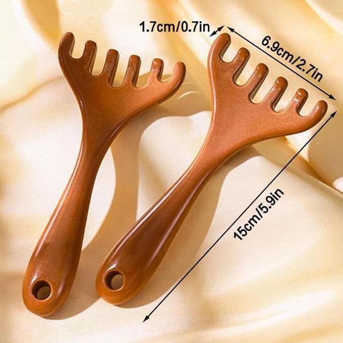 Body Meridian Massage Comb | Deer Antler Acupuncture Comb | Improve Blood Circulation | Anti-Static Hair Brush 经络按摩梳