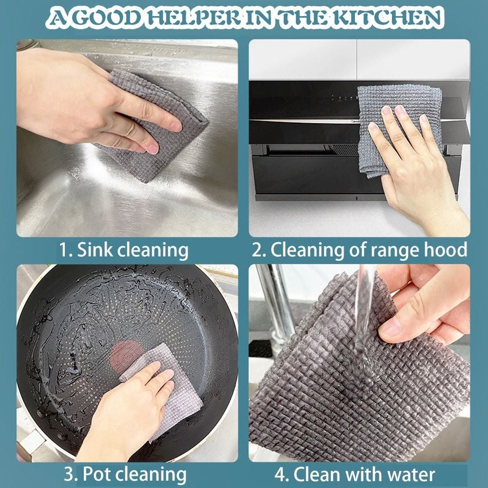 READY STOCK!!! 25PCS Kitchen Versatile Disposable Cleaning Cloth | Durable & Multi-Purpose Wipes 厨房多用途一次性清洁布 | 耐用多功能抹布