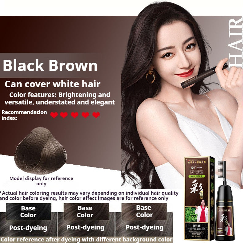 【READY STOCK】Natural Herbal Hair Dye | Plant-Based Non-Toxic Hair Color | Gentle Gray Hair Coverage & Hair Care 天然植物染发剂