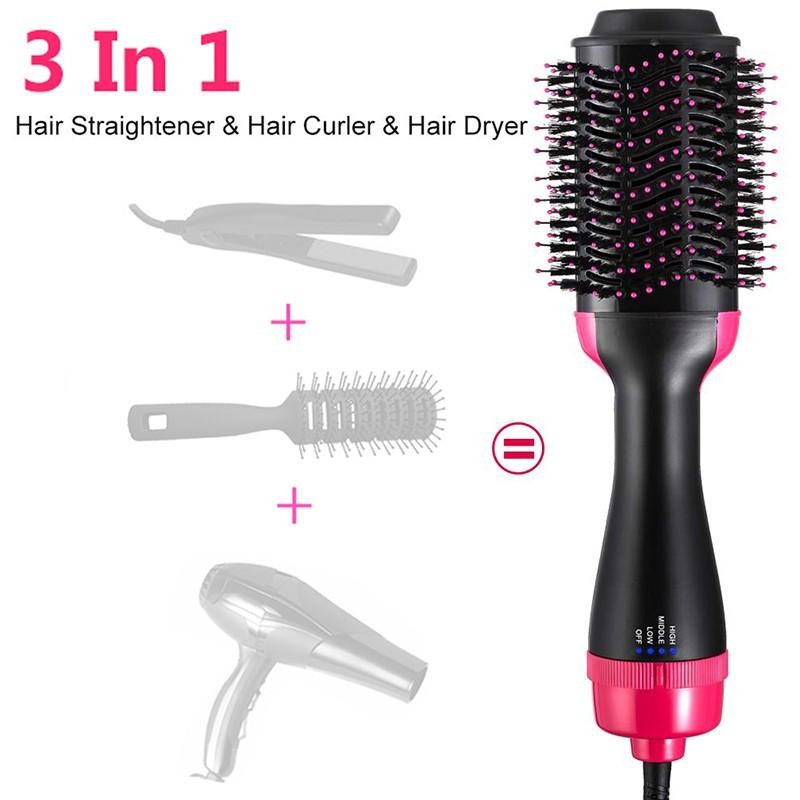 【READY STOCK】Hot Air Brush 4-in-1 Hair Dryer Volumizer Styler | Straightening Curling Blow Dryer Comb 热风梳 MO82