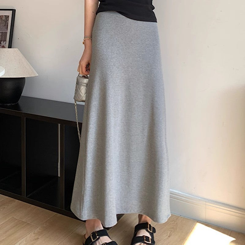 【READY STOCK】Maternity Skirt | Summer Thin Belly Support Midi Skirt | Stylish Slim Fit Pregnancy Skirt Y325 孕妇半身裙
