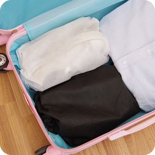 (READYSTOCK) Non Woven Shoe Bags Waterproof Drawstring Storage Bags Travel Storage Bags Dustproof Shoe Bag 无纺布防水鞋袋