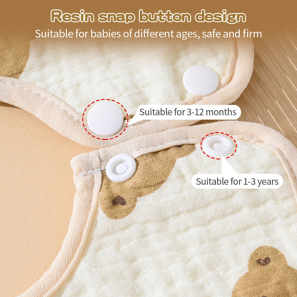 【READY STOCK】Baby Crepe & Knitted Bib Waterproof Baby Bibs 360 Degree Bib Newborn Kids Feeding Baby Saliva Towel-9627